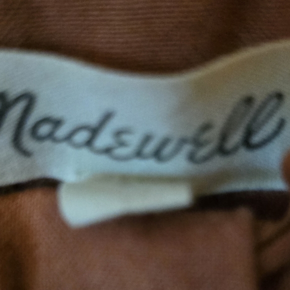 Madewell Linen Paperbag Pants - size 0 - orange rust - Picture 7 of 8